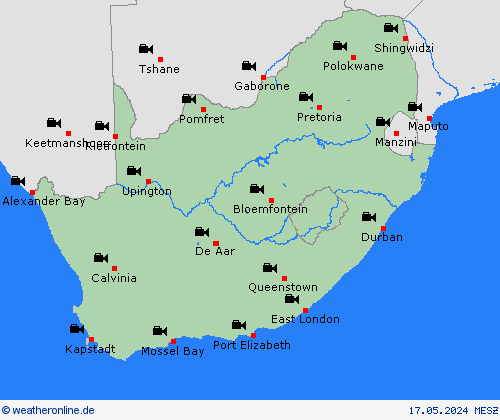 webcam Südafrika Afrika Vorhersagekarten