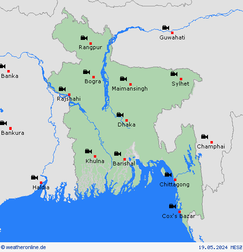 webcam Bangladesch Asien Vorhersagekarten