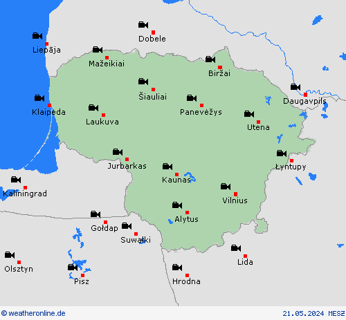 webcam Litauen Europa Vorhersagekarten