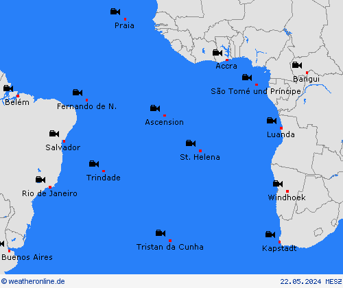 webcam Atlantische Inseln Afrika Vorhersagekarten