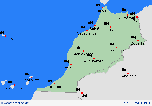 webcam Marokko Afrika Vorhersagekarten